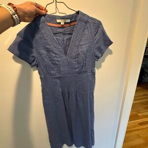 Boden Blue V-Neck Dress